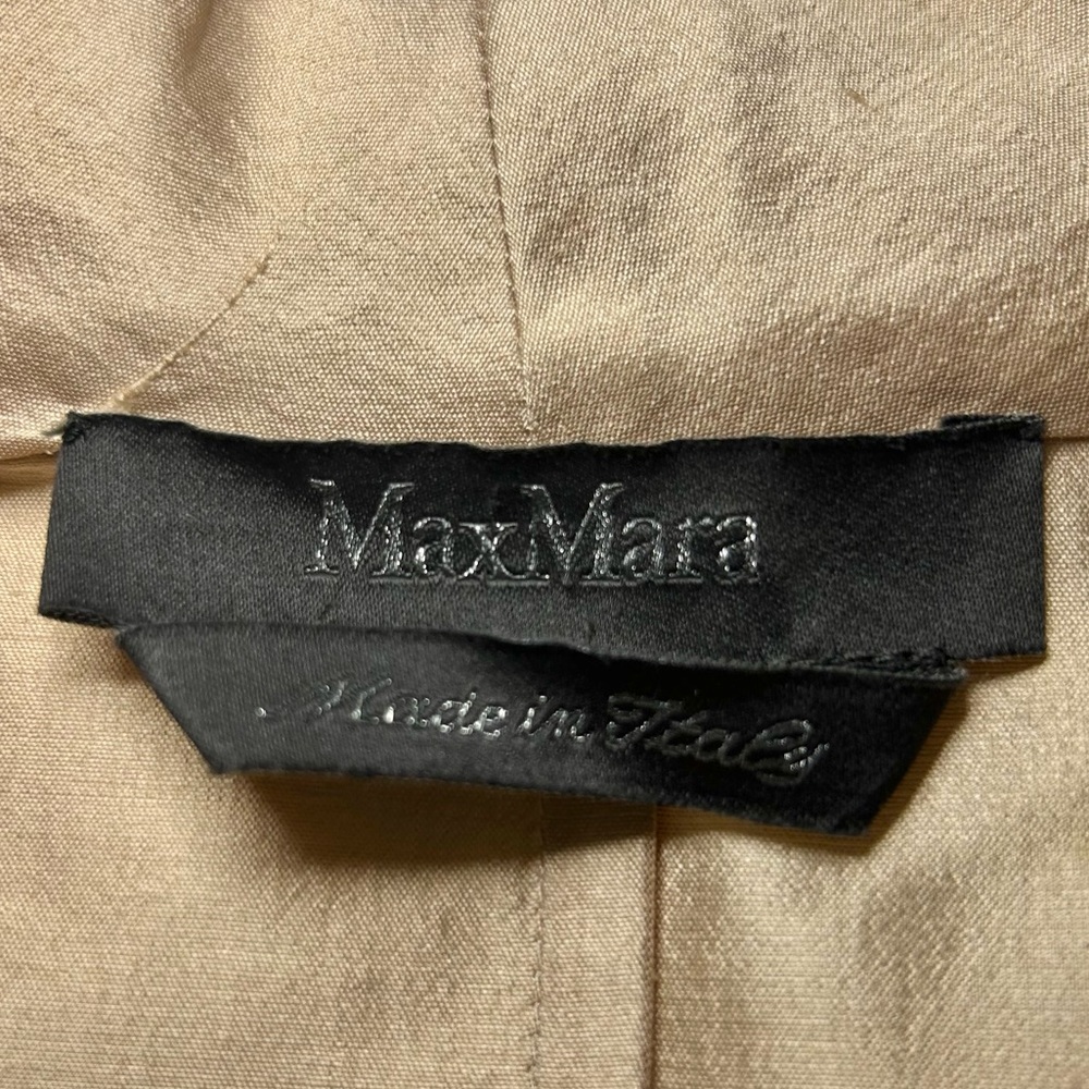 MaxMara 100% Silk Wrap Portrait Collar V-Neck Formal Party Top Size 8 - Picture 7 of 16